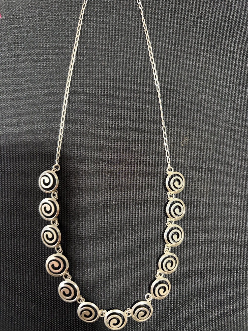 Mexican Silver 925 Elegant Spiral Link Necklace - Women Jewelry